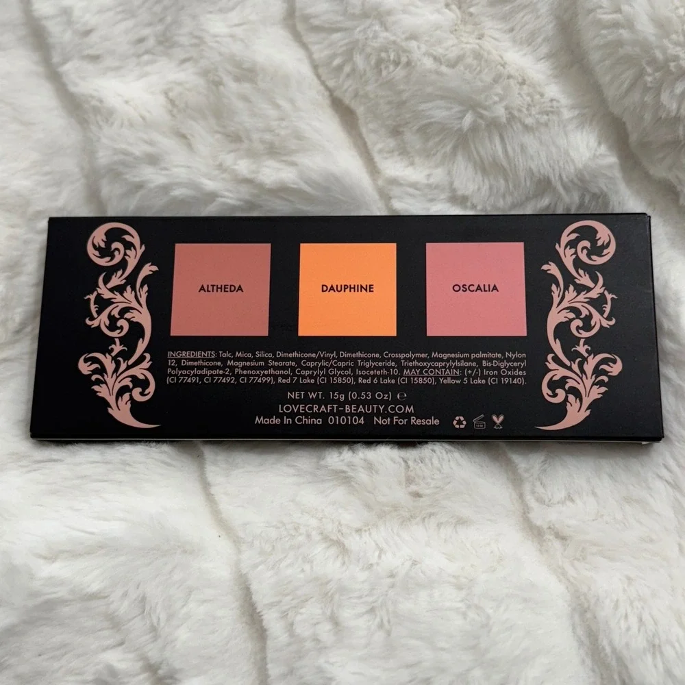 NEW‎ Lovecraft Beauty Blush Palette Full Size Trio Altheda Dauphine Oscalia